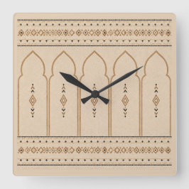 Reloj Cuadrado Minimalist Moroccan Arch Wall Clock
