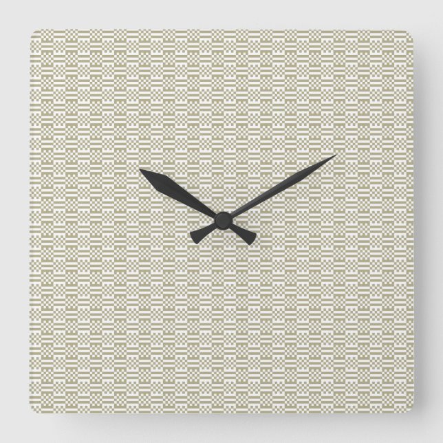 Reloj Cuadrado Minimalist Sage Green Geometric Wall Clock (Anverso)