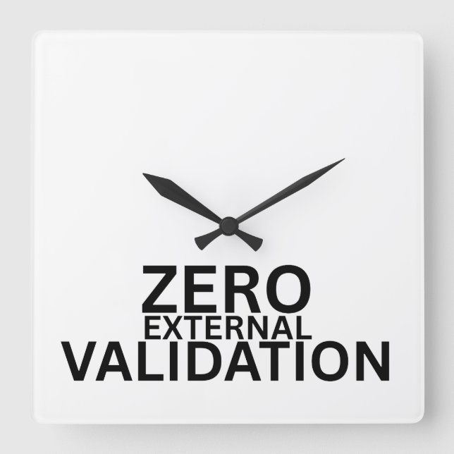 Reloj Cuadrado Minimalista de Validación Externa Cero (Anverso)