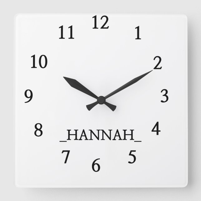 Reloj Cuadrado Minimalista moderno (Anverso)