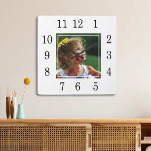 Reloj Cuadrado Minimalista Moderno Una Foto Blanco Y Negro
