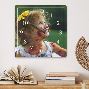 Reloj Cuadrado Minimalista Moderno Una Foto Grande Personalizada