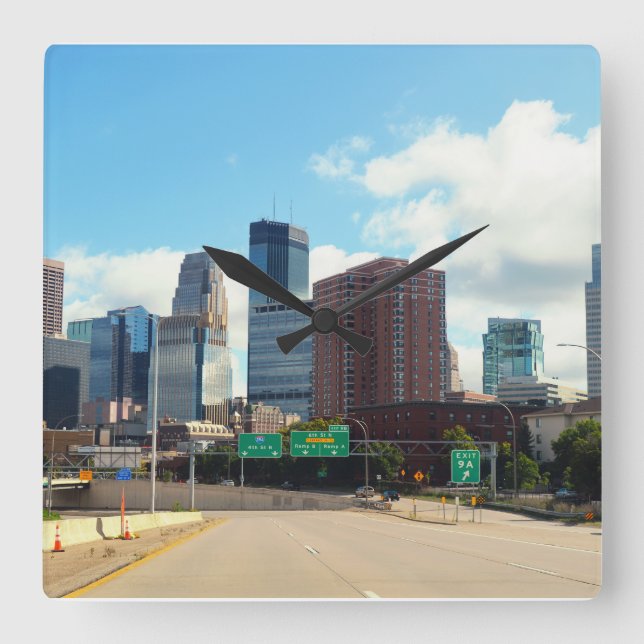 Reloj Cuadrado Minneapolis Minnesota (Anverso)