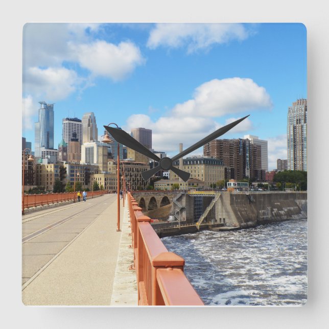 Reloj Cuadrado Minneapolis Minnesota (Anverso)