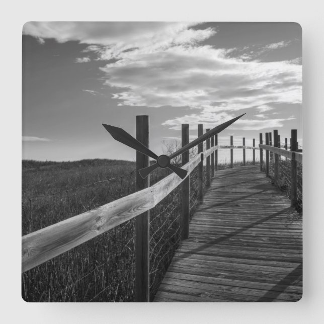 Reloj Cuadrado Minnesota, Duluth, Park Point, Boardwalk (Anverso)