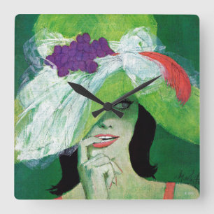 Reloj Cuadrado Mirada de la otra manera