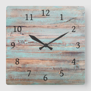 Reloj Cuadrado Mirada de madera del diseño 110