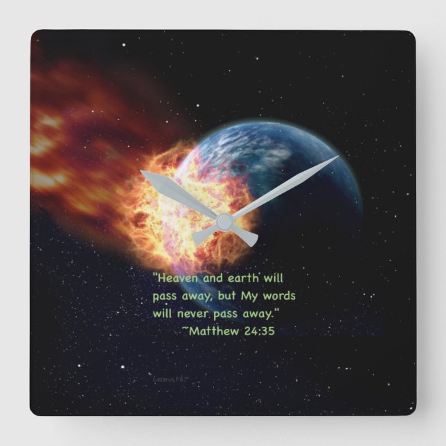 Reloj Cuadrado "Mis palabras " (Anverso)