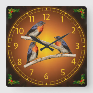 Reloj Cuadrado Mistletoebird, Flowerpecker, Australia, Indonesia