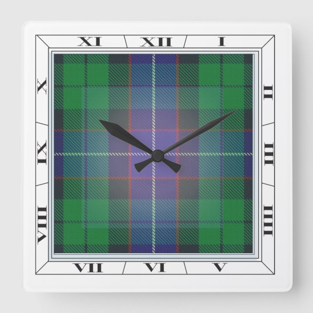 Reloj Cuadrado Mitchell (& others) Tartan Wall Clock (Anverso)