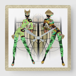 Reloj Cuadrado Moda de la selva de Hip Hop