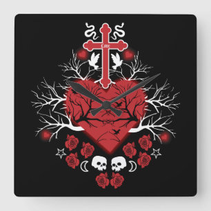 Reloj Cuadrado Moda del Punk de gótico Post