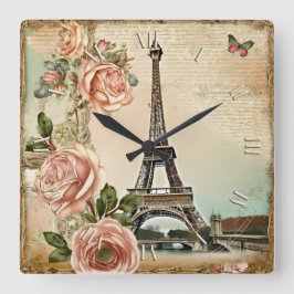 Reloj Cuadrado ¡moda shabby paris!