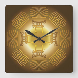 Reloj Cuadrado Modelo africano tribal étnico