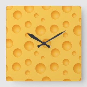 Reloj Cuadrado Modelo amarillo del queso