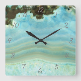 Reloj Cuadrado Modelo azul del cristal de la piedra preciosa de