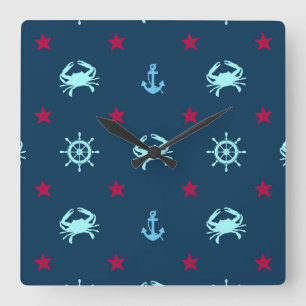 Reloj Cuadrado Modelo de estrella náutico