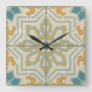 Reloj Cuadrado Modelo decorativo de la teja del Viejo Mundo