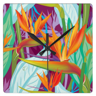 Reloj Cuadrado Modelo del Strelitzia