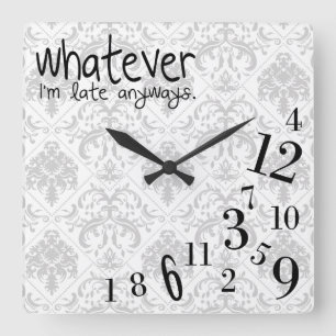 Reloj Cuadrado modelo gris y blanco lo que - del damasco