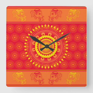 Reloj Cuadrado Modelo indio