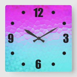 Reloj Cuadrado Modelo púrpura femenino de Bokeh del mosaico de