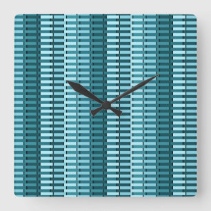 Reloj Cuadrado Modelo verde azulado de banda abstracta contemporá