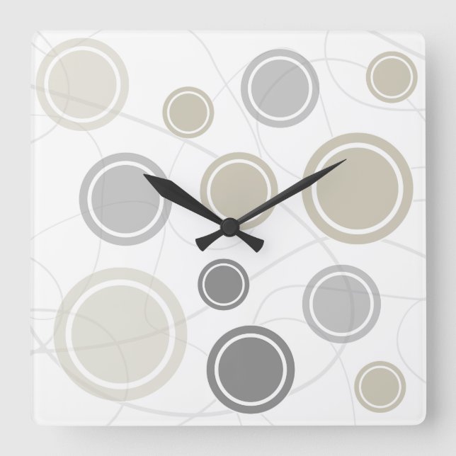 Reloj Cuadrado Modern Abstract Wall Clocks (Anverso)