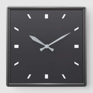 Reloj Cuadrado Modern black and white  square wall clock