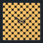 Reloj Cuadrado Modern Yellow Polka Dot<br><div class="desc">2022-23</div>
