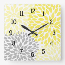 Moderna Dahlia flores amarillas y grises