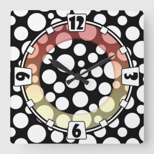 Reloj Cuadrado Moderna, elegante, abstracta, decorativa, con relo
