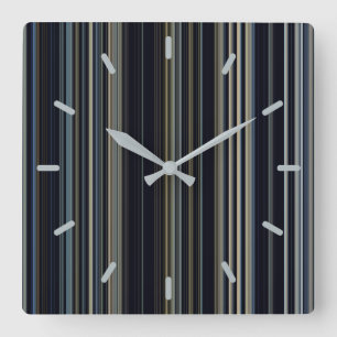 Reloj Cuadrado Moderna Marina de moda y bandas doradas multicolor