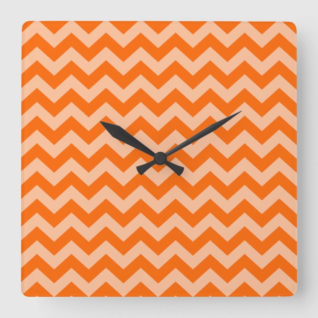 Reloj Cuadrado Molestias Tangerinas Marroquíes Chevrons (Anverso)