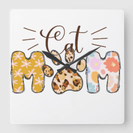 RELOJ CUADRADO MOM CAT CON PATCH CUTÁNEO DICIENDO