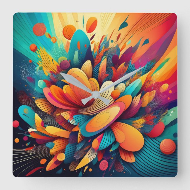 Reloj Cuadrado Momento de felicidad (Anverso)