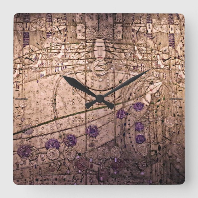 Reloj Cuadrado Momento del Art Nouveau de inspiración celta (Anverso)