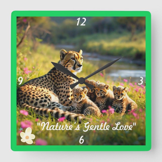 Reloj Cuadrado "Momento familiar de Chita" (Anverso)