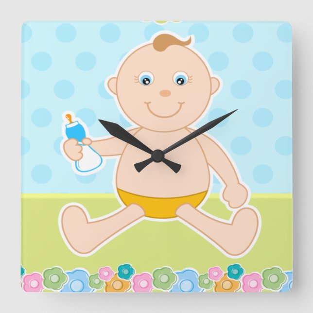 Reloj Cuadrado Mommy's boy clock (Anverso)