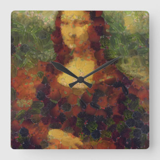 Reloj Cuadrado Mona Lisa Lettuce Bella Artes Vegan Spoof