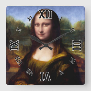 Reloj Cuadrado Mona Lisa (Retrato de Lisa Gherardini)