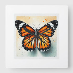 Reloj Cuadrado Monarch butterfly 210924IREF220 - Watercolor