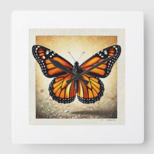 Reloj Cuadrado Monarch butterfly 231024IREF220 - Watercolor