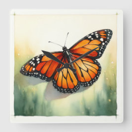 Reloj Cuadrado Monarch Butterfly in Watercolor REF55 - Watercolor
