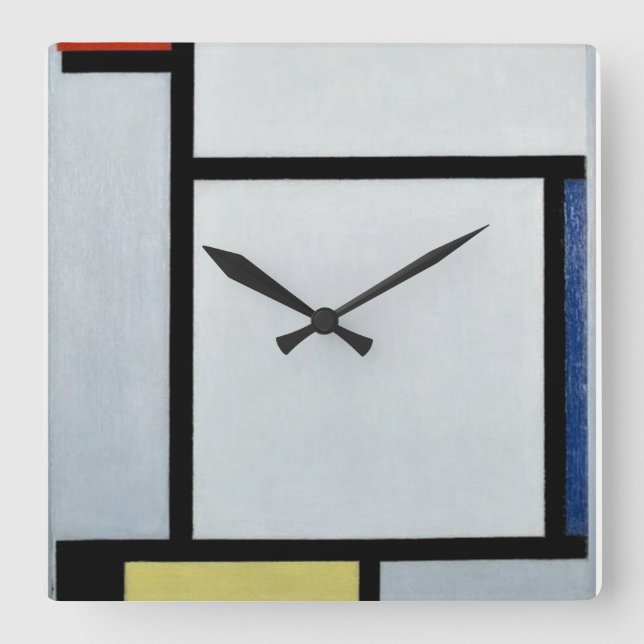 Reloj Cuadrado Mondrian - Composición, 1921 (Anverso)