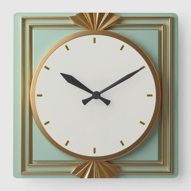 Reloj Cuadrado Moneda Art Déco (Anverso)