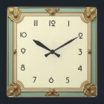 Reloj Cuadrado Moneda Art Deco<br><div class="desc">Gran diseño de reloj. Te encantará como a otros. Tenga la libertad de usar este diseño para otro producto que desee o para el personalizar y agregue su texto. Sígueme por más. Gracias. Que tengas un buen día.</div>