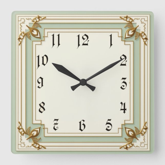 Reloj Cuadrado Moneda Art Deco (Anverso)