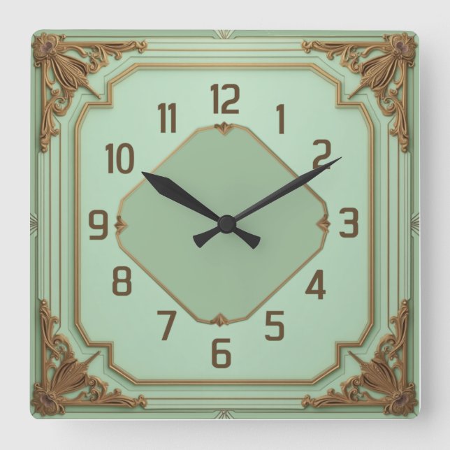Reloj Cuadrado Moneda Art Déco (Anverso)
