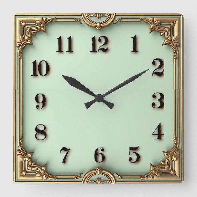 Reloj Cuadrado Moneda Art Déco (Anverso)
